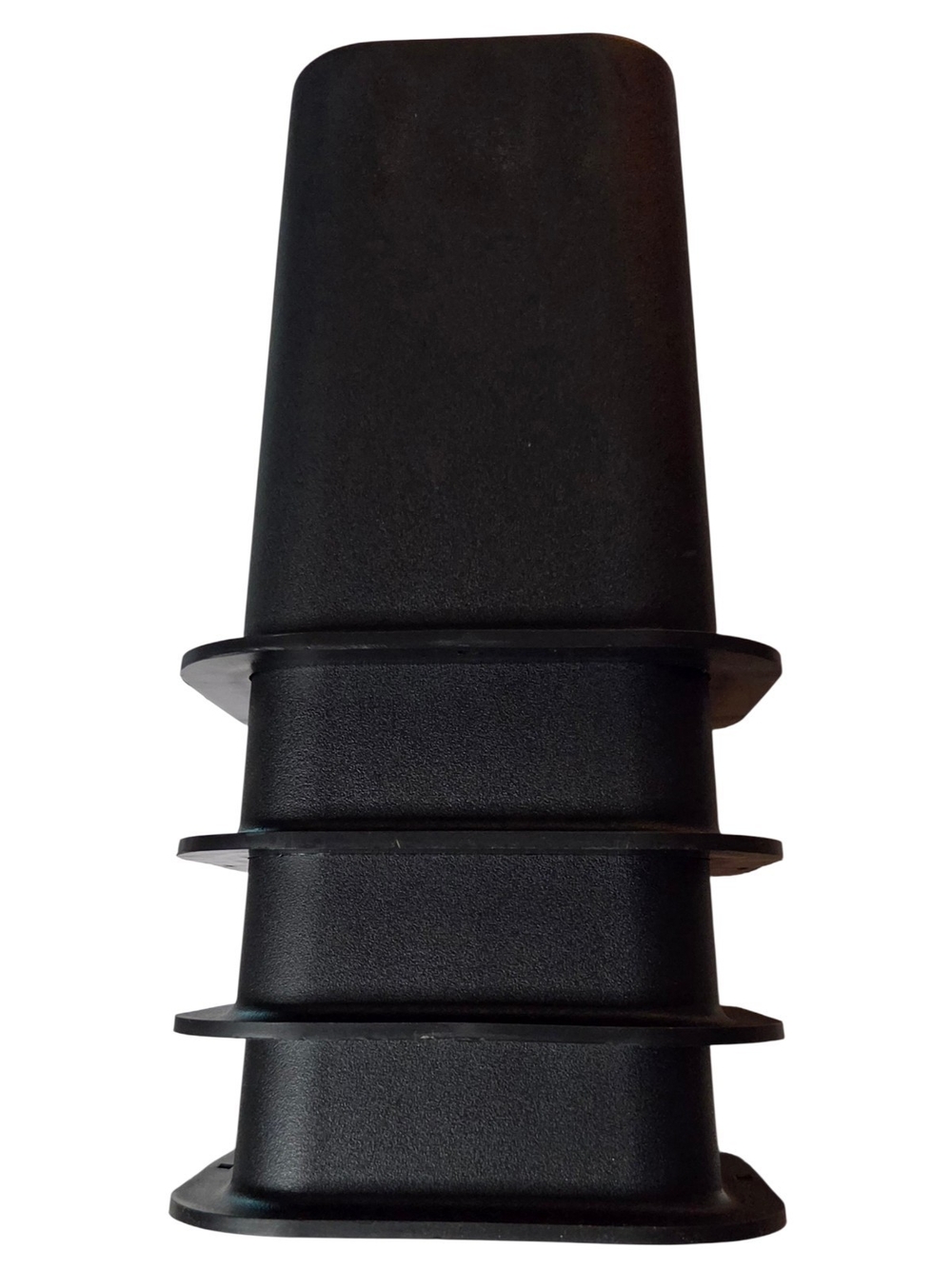 Heavy Duty Black Plastic Bed Risers 6" Tall 3" Square Top Set of 4